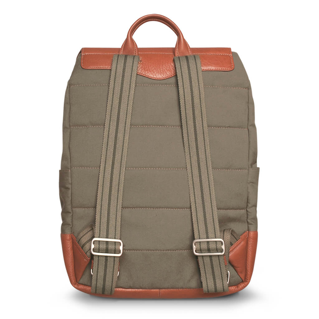city leather backpack The City Hunter canvas and leather backpack
