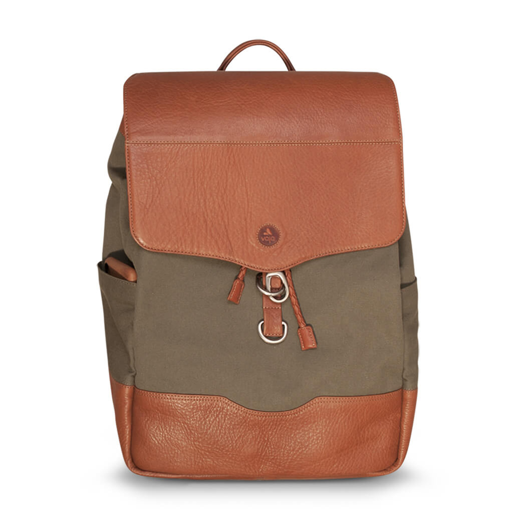 City Hunter – Canvas and Leather Backpack - Vaja