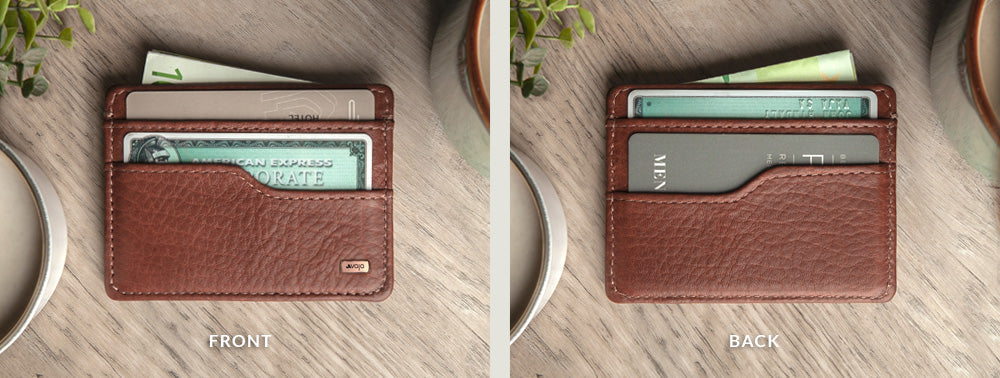 Bridge Tabaco Lightweight Leather Card Holder