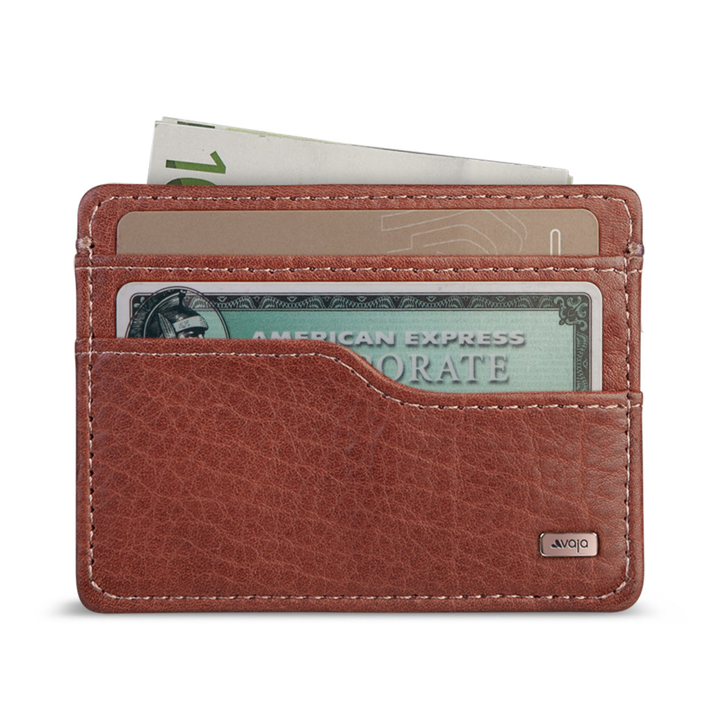 Lightweight leather card holder - Bridge Tabaco Lightweight leather card holder - Bridge Tabaco
