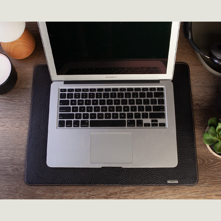 Deluxe Leather Pad Desk - Floater Black