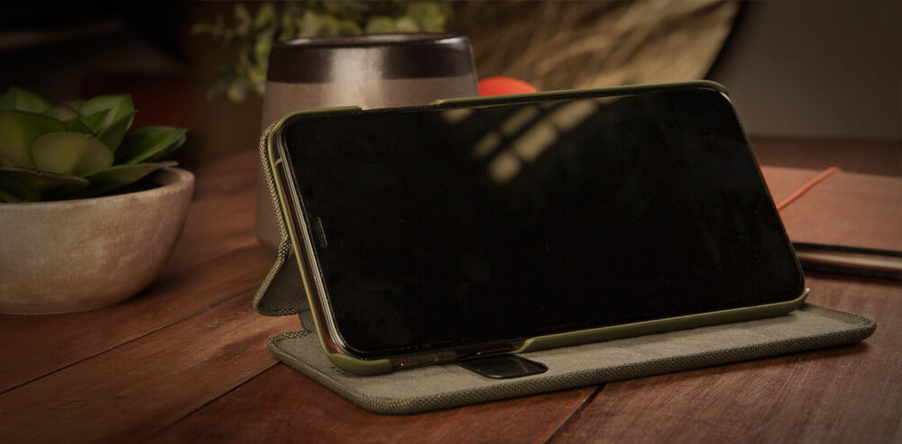 Folio Stand Cordura iPhone Xr Fabric Case - Vaja