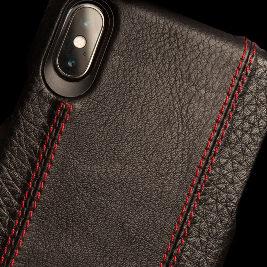 BUMPER-POUCH LEATHER PHONE POUCH in black