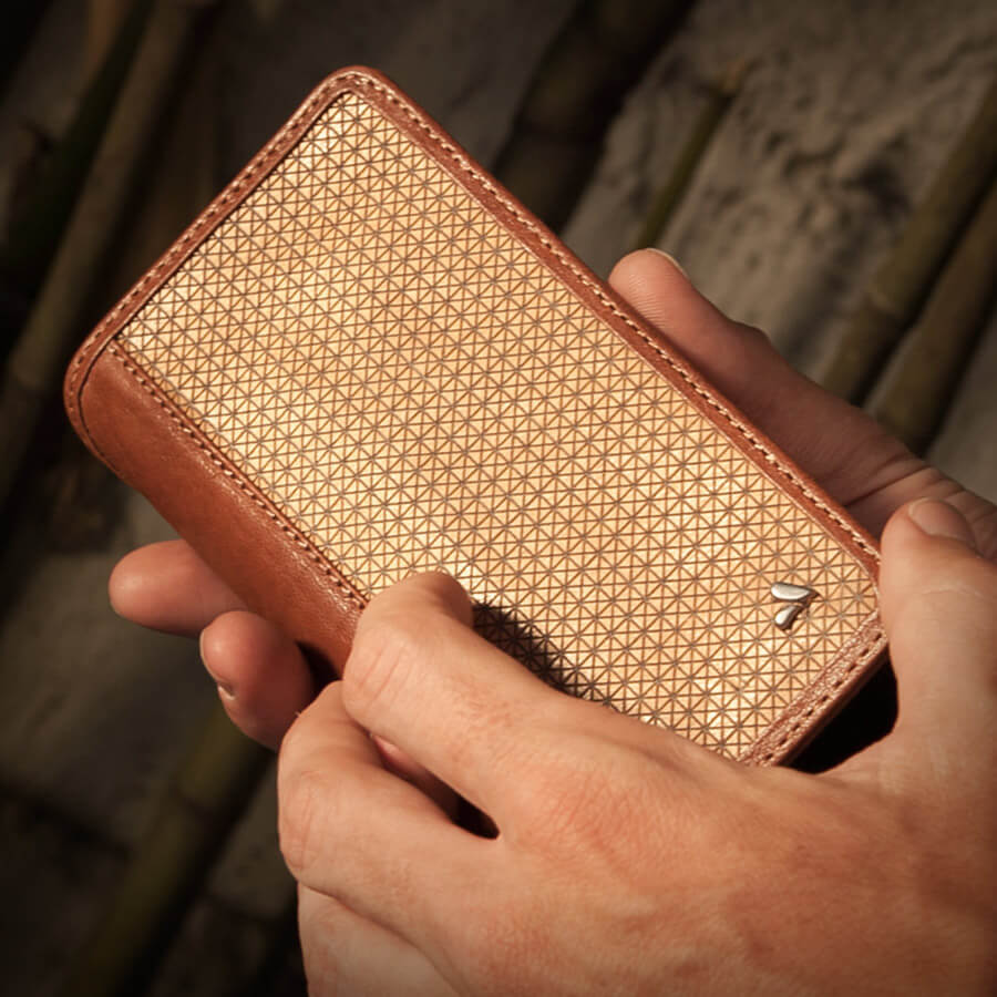 Wallet Wood iPhone Xs Max Leather Case - Vaja