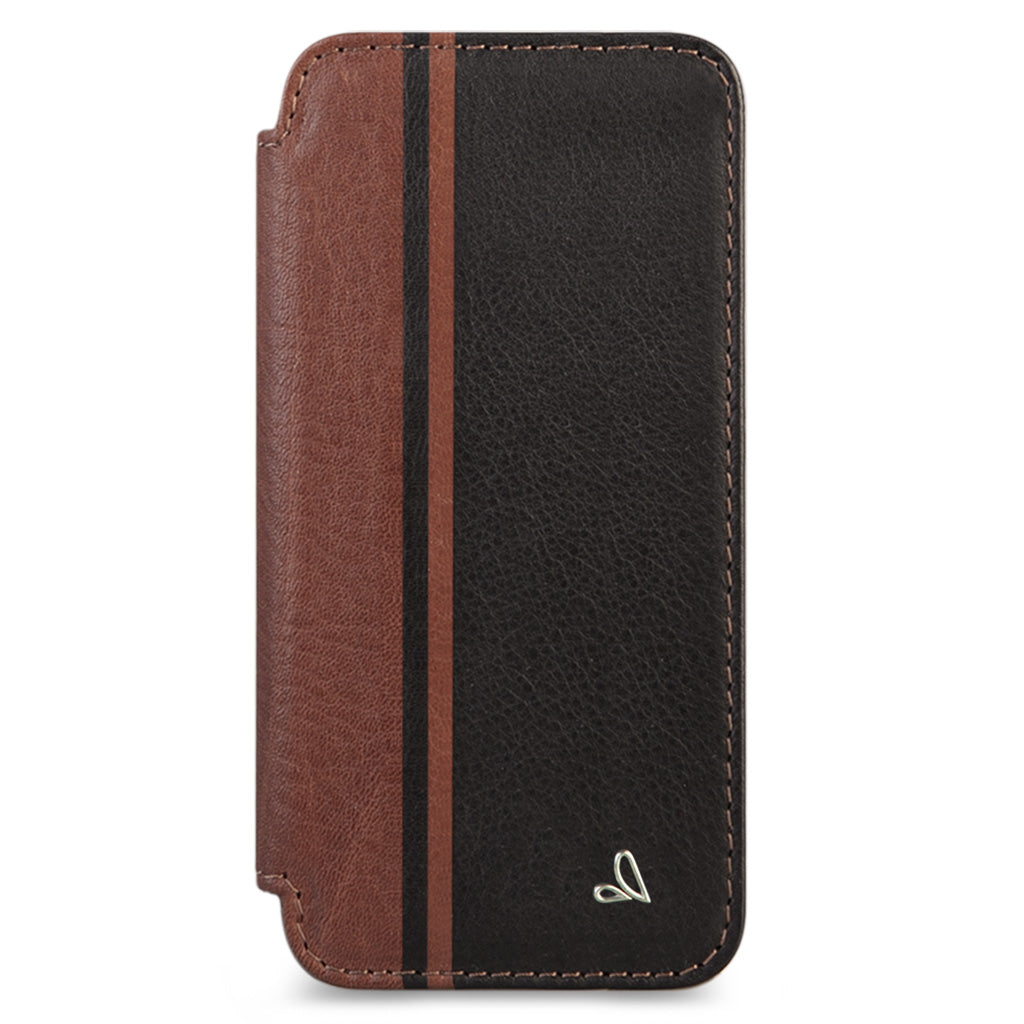 Nuova Pelle iPhone 13 Pro Max leather case with MagSafe - STR Black and Tabaco