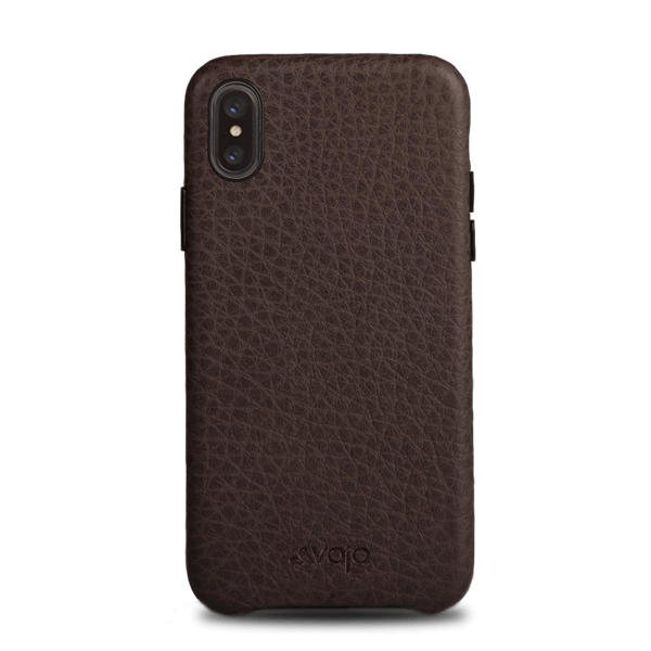Slim Grip iPhone X Leather Case - Floater Dark Brown