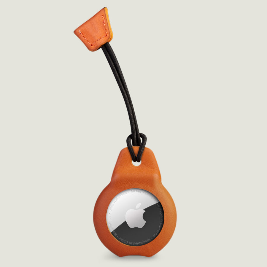 AirTag leather shell - Amberglow