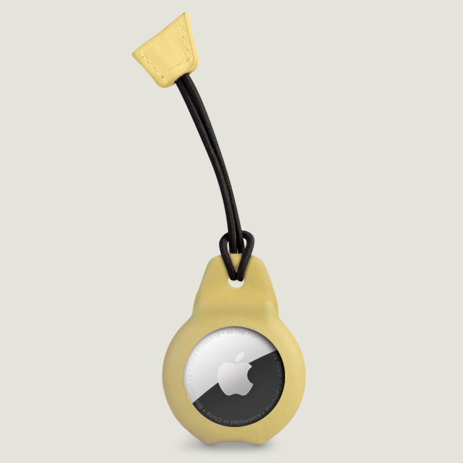 AirTag leather shell - Custard