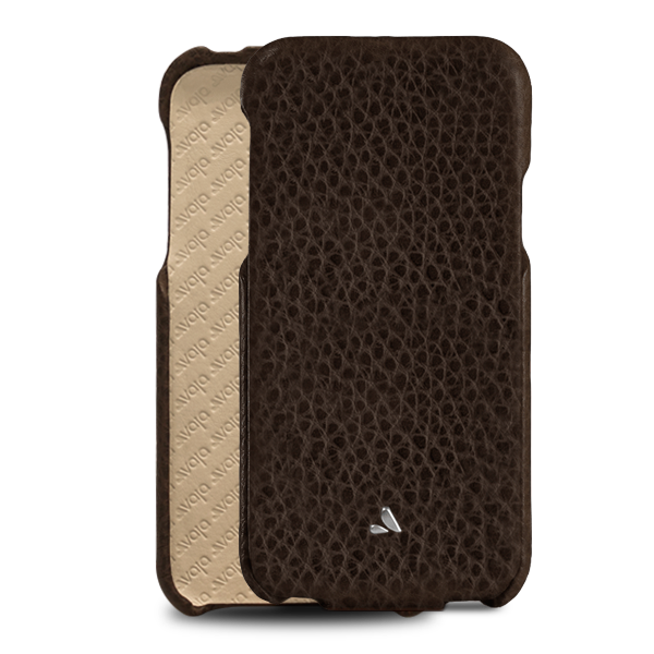 Top iPhone X / iPhone Xs Leather Case - Floater Dark Brown