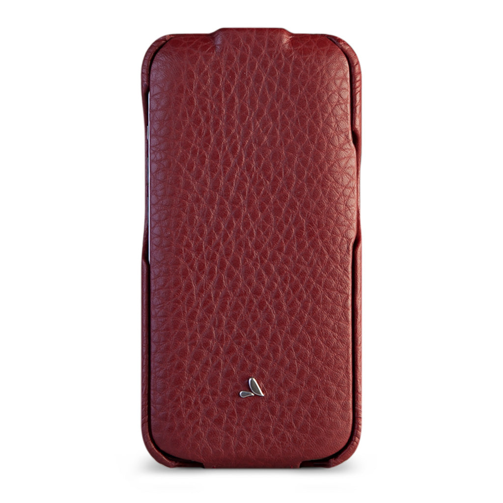 Top iPhone 13 Pro MagSafe leather case - Floater Ruby Wine
