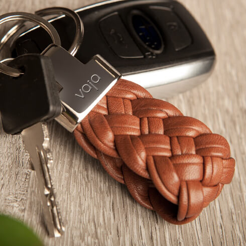 Trenzao leather key ring - Vaja