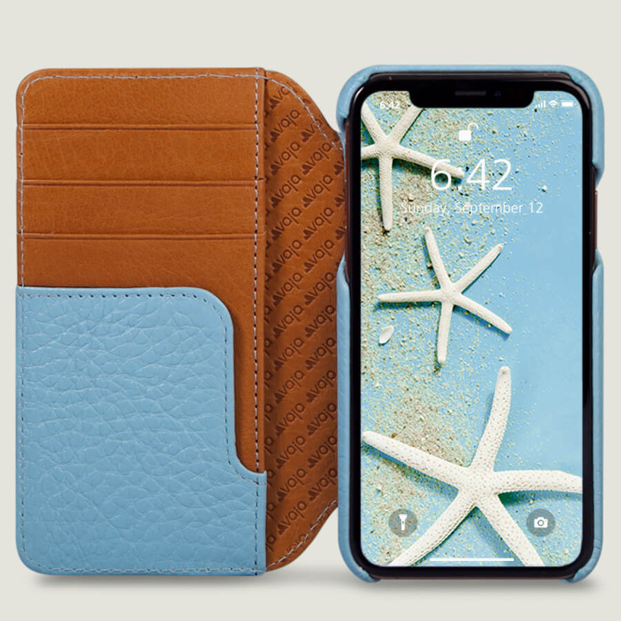 Wallet Agenda iPhone X / iPhone Xs Leather Case - Vaja