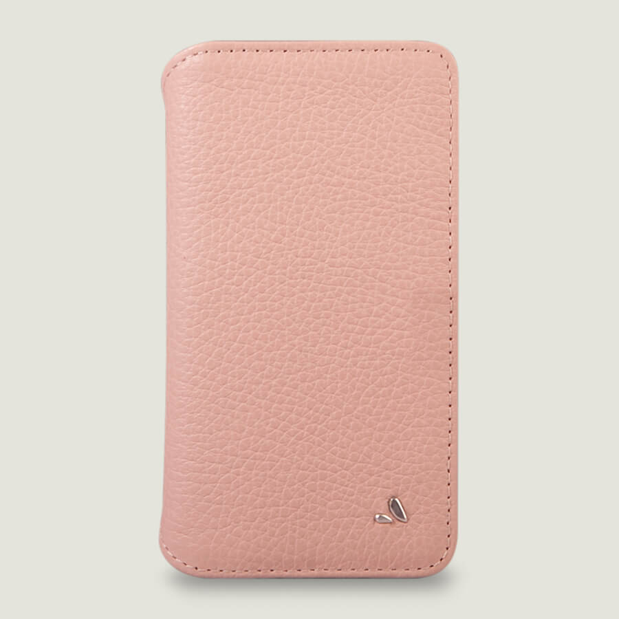 Wallet Agenda iPhone X / iPhone Xs Leather Case - Floater Pastel Pink and London