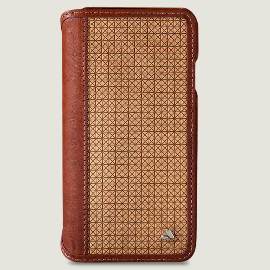 Wallet Wood iPhone Xs Max Leather Case - Vaja