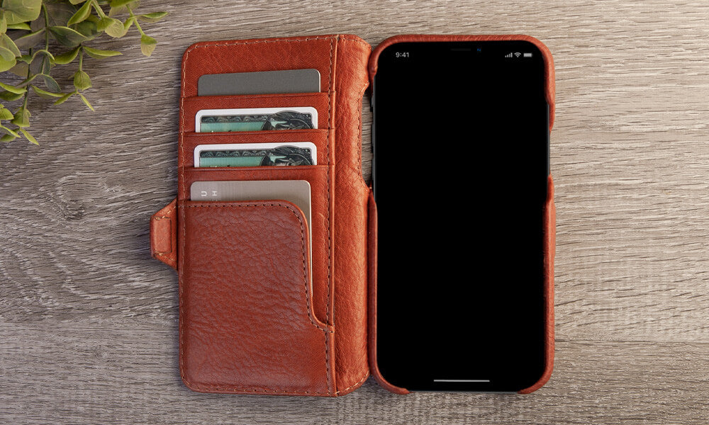 iPhone 12 &amp; 12 pro wallet leather case - Discontinued - Vaja