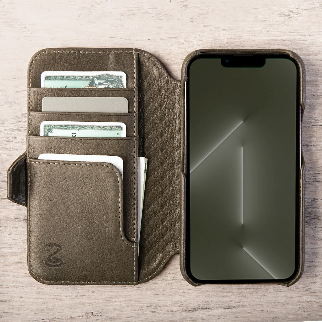 iPhone 13 Pro Max Wallet Leather Case - Vaja