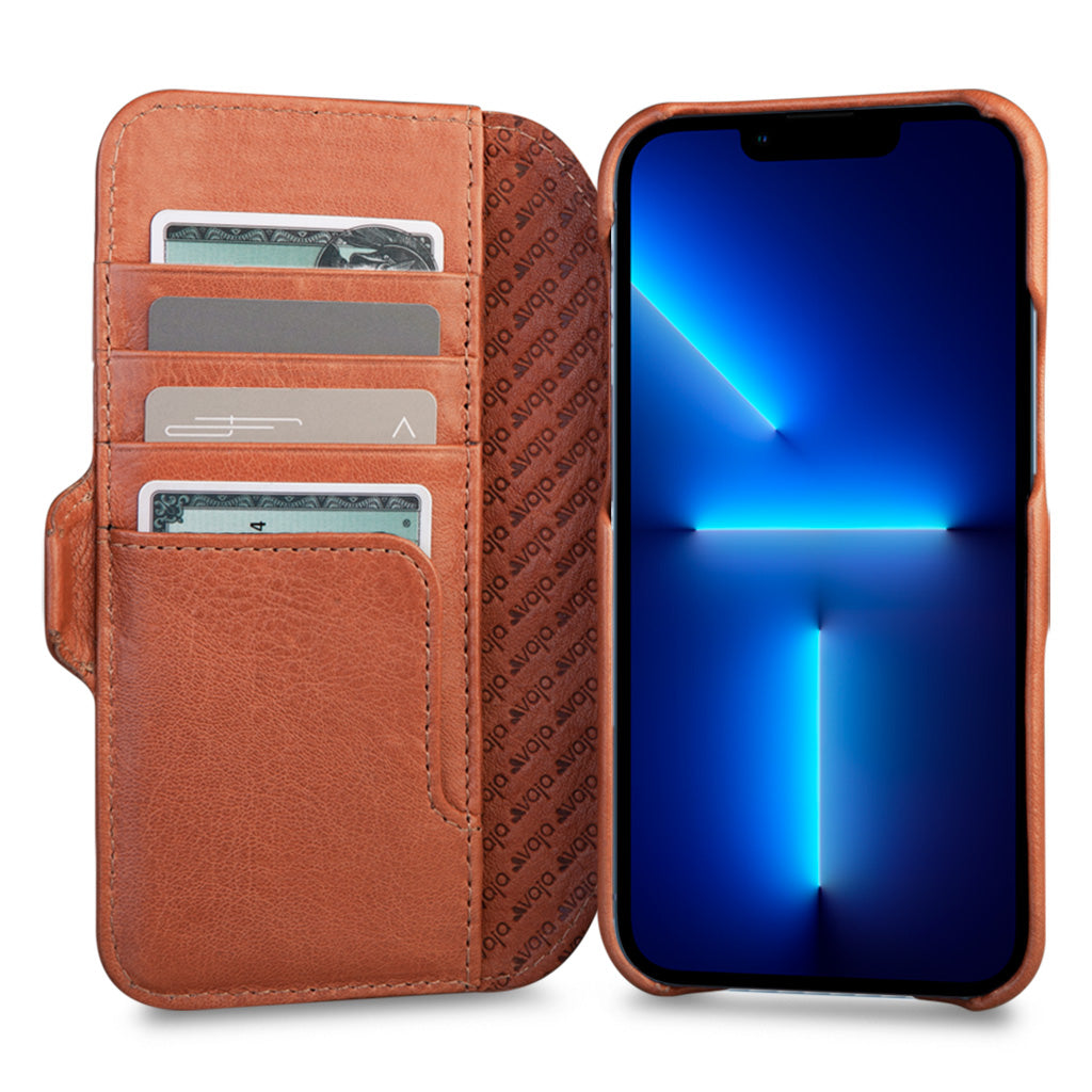 Wallet iPhone 13 MagSafe leather case - Vaja