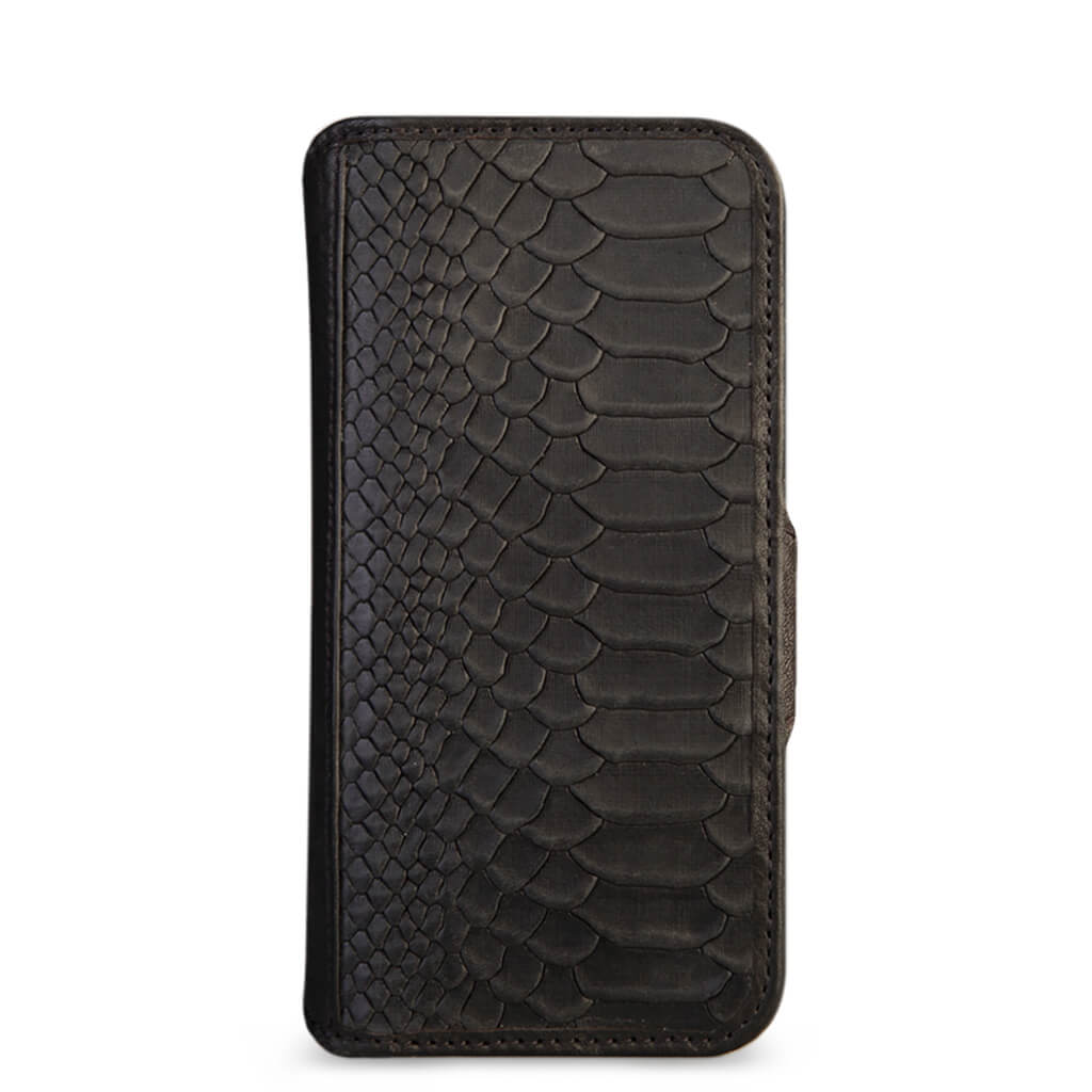 Custom Silver Kobra Wallet iPhone 14 Pro leather case - Vaja