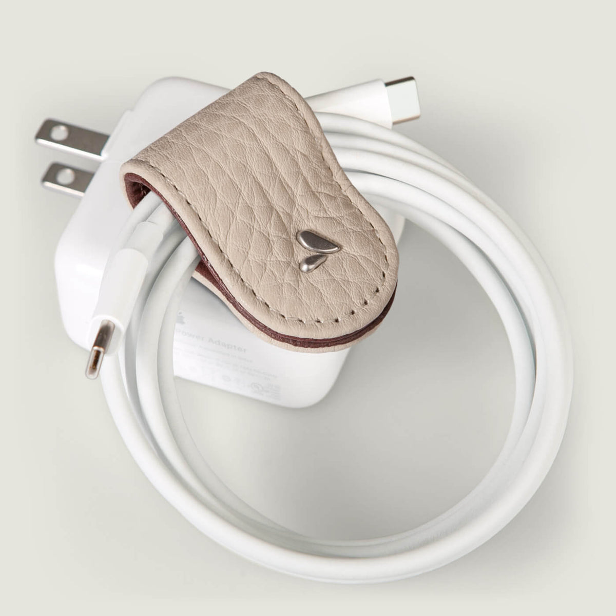 XL Leather Jaws Cable Holder - Floater Latte
