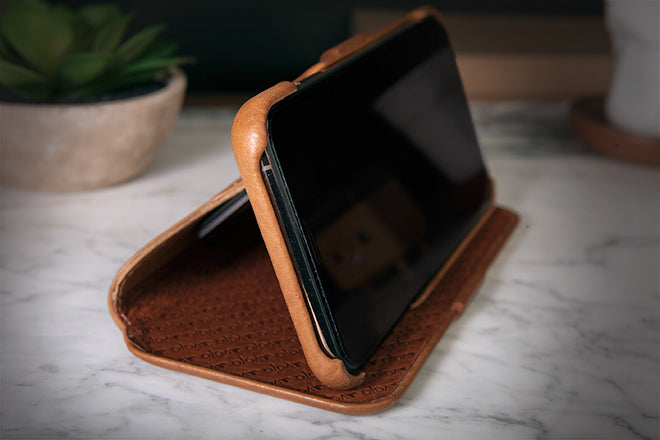 Folio Wallet Stand iPhone Xs Max Leather Case - Vaja