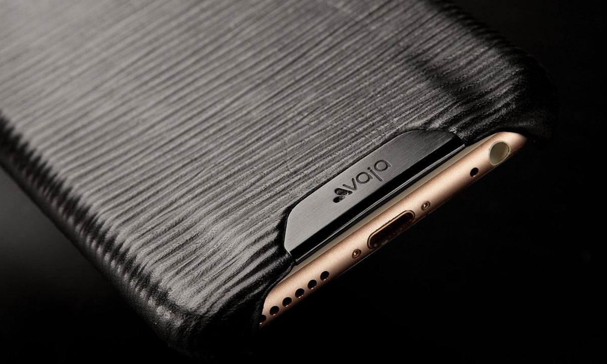 Grip Legno Nero - Black Label iPhone 6/6s Premium Leather Case - Vaja