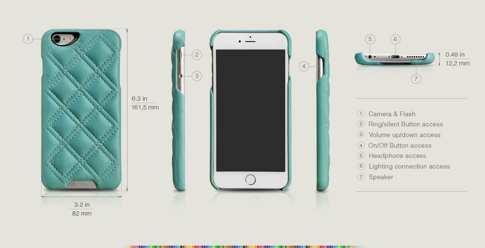 Grip Matelassé - Quilted iPhone 6 Plus/6s Plus Leather Case - Vaja