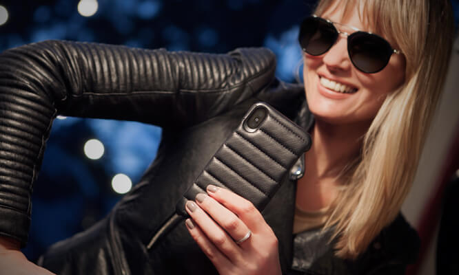 Grip Rider - iPhone Xs Max Leather Case - Vaja