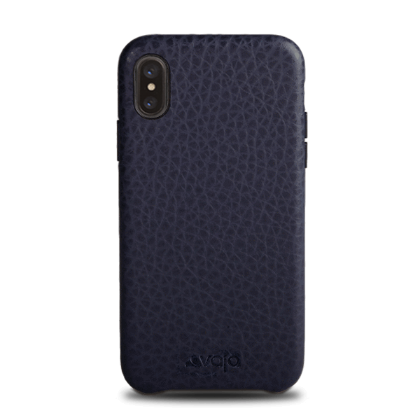 Slim Grip iPhone X Leather Case - Floater Crown Blue
