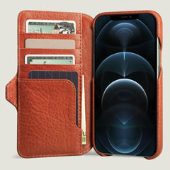Vaja Stock Folio Leather iPhone 12 Pro Max MagSafe Case Floater Black