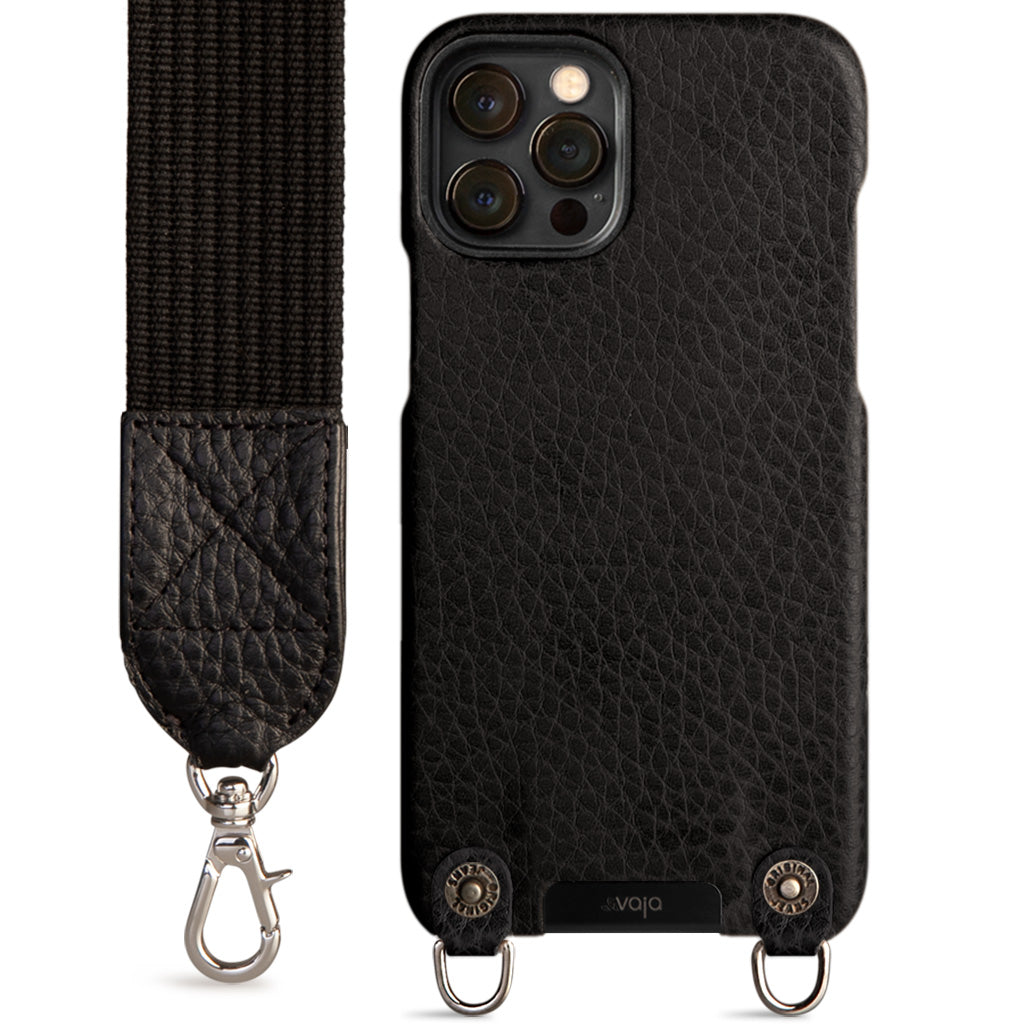 iPhone 13 Pro Max necklace leather case - Vaja