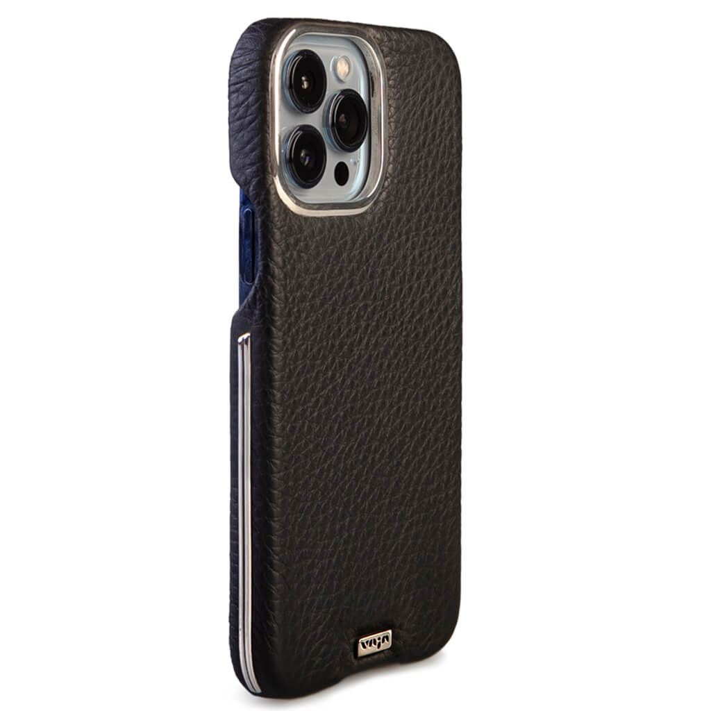 Silver Grip iPhone 14 Pro Max Leather Case - Vaja