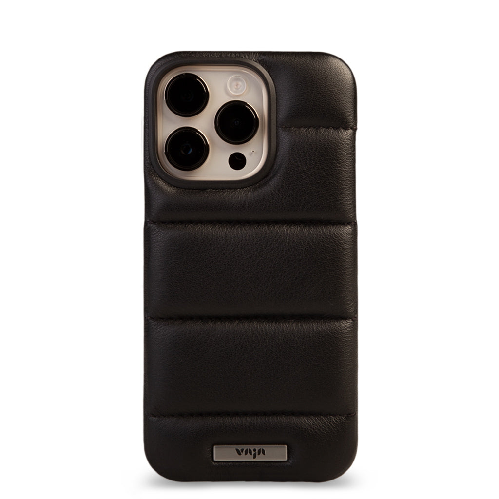Puffer Grip Phone 14 Pro Leather Case - Vaja