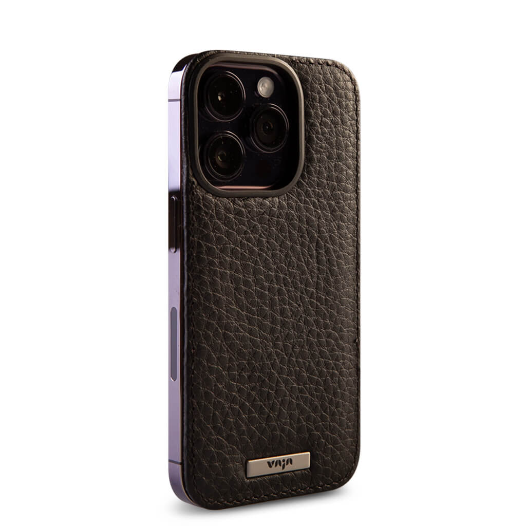 Custom stick on Leather Back for iPhone 14 Pro - Vaja