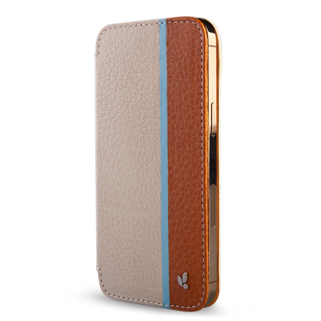 Patina Tech Leather iPhone Case, Cornflower / 14 Pro