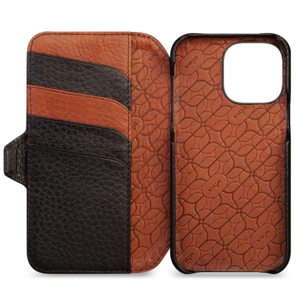 Wallet iPhone 14/15 Plus leather case - Vaja