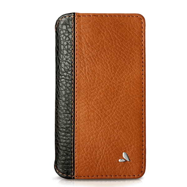 Wallet LP iPhone X / iPhone Xs Leather Case - Floater Black and Bridge Saddle Tan
