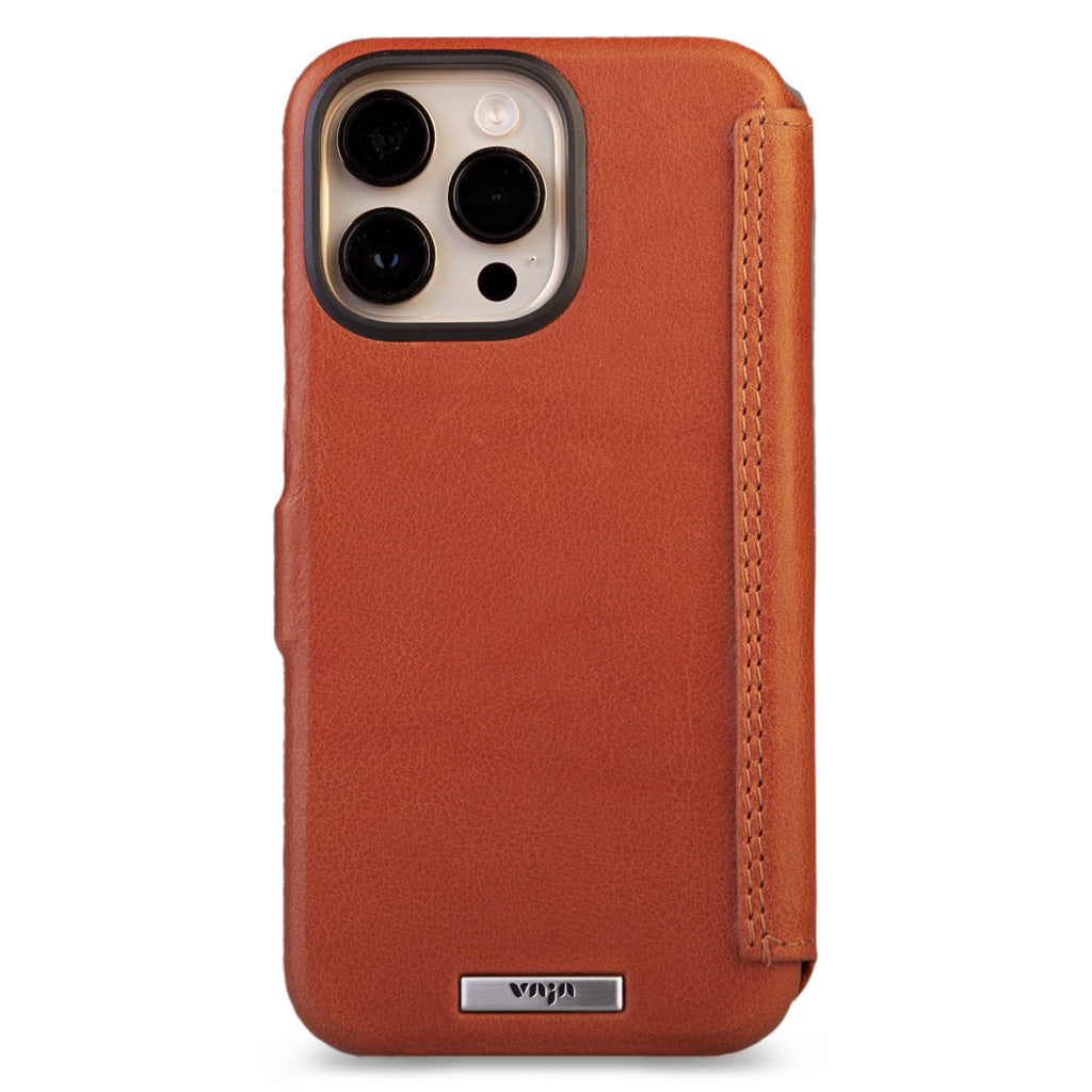 A sleek wallet leather case for iPhone 14 Pro Max - Vaja