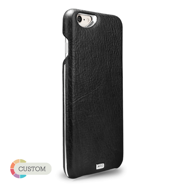 Customizable Grip Silver Argento - Unique iPhone 6/6s Leather Case - Vaja