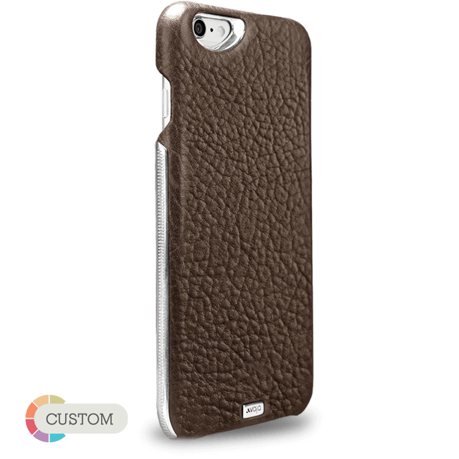 Customizable Grip Silver Montana - Unique iPhone 6 Plus/6s Plus leather case - Vaja