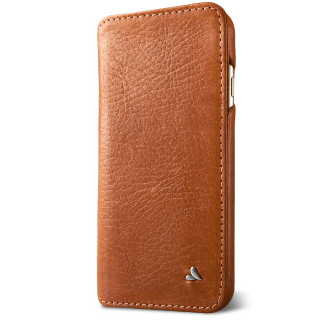 Wallet Agenda - iPhone 7 Plus Wallet Leather Case - Bridge Saddle Tan