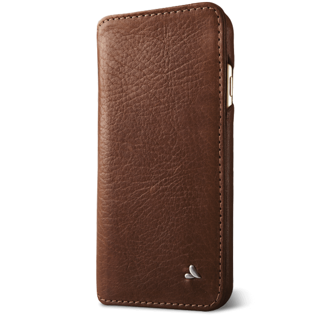 Wallet Agenda - iPhone 7 Plus Wallet Leather Case - Bridge Tabaco