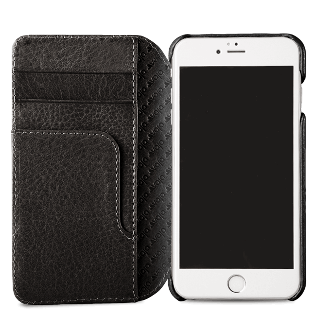 Wallet leather case for iPhone with slots for CC and Folded