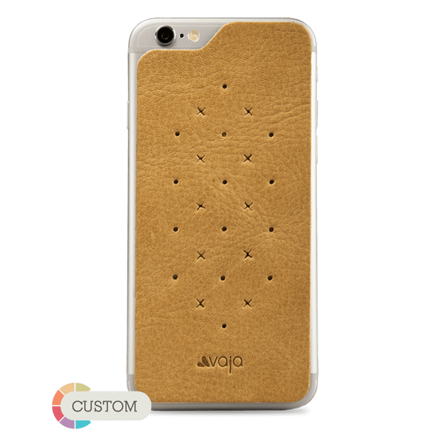 Customizable Leather Back - Premium Leather Back for iPhone 6 Plus/6s Plus - Vaja