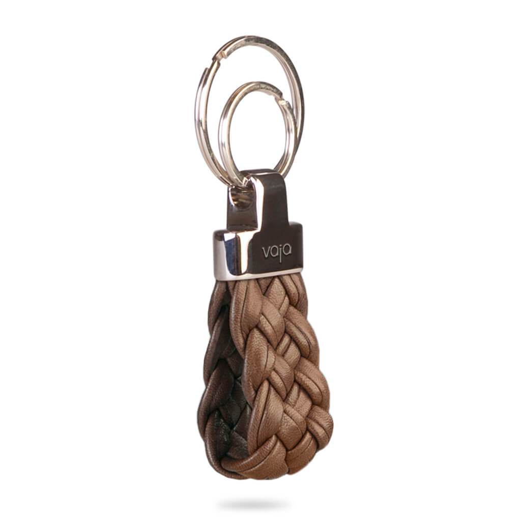 Trenzao leather key ring - Vaja