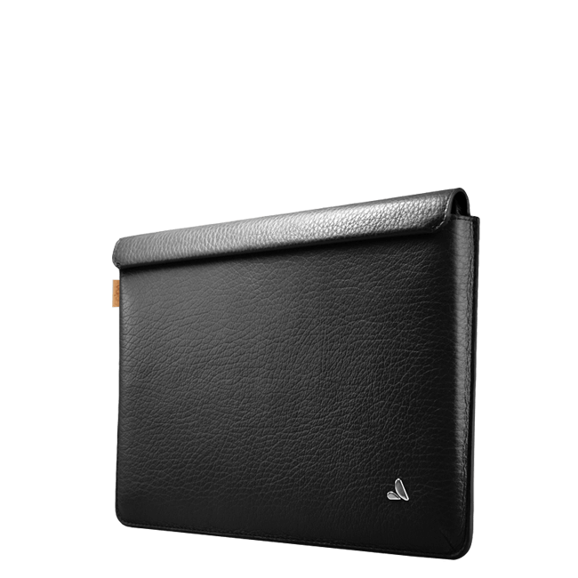 MacBook 12'' Leather Sleeve - Floater Black
