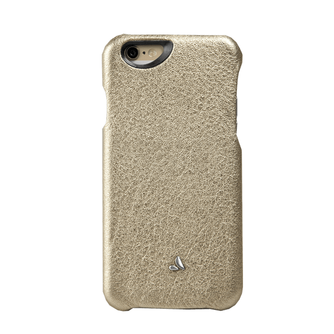 iPhone 6/6s Plus Leather Case - Vintage Metallic Grip - Gold