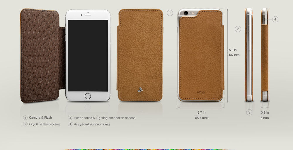 Nuova Pelle - Wrap around iPhone 6/6s Leather Cover - Vaja