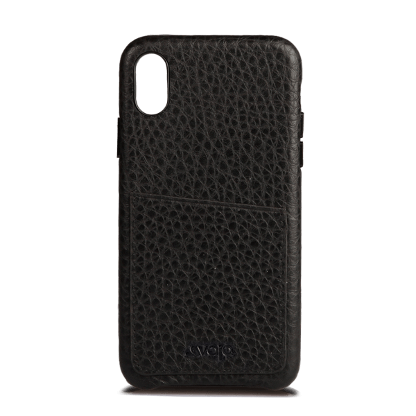 Slim Grip ID iPhone X Leather Case - Floater Black