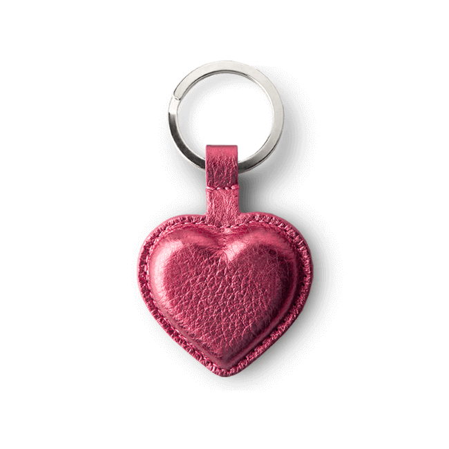 Bella Key Ring - Premium Leather Key Ring - Raspberry