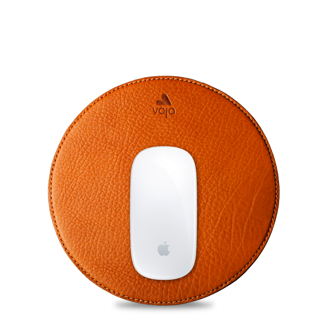 Leather Round Mouse Pad - Vaja